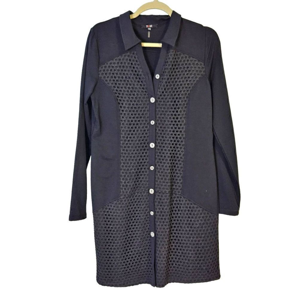 Yest black button up shirt dress. Size 12.